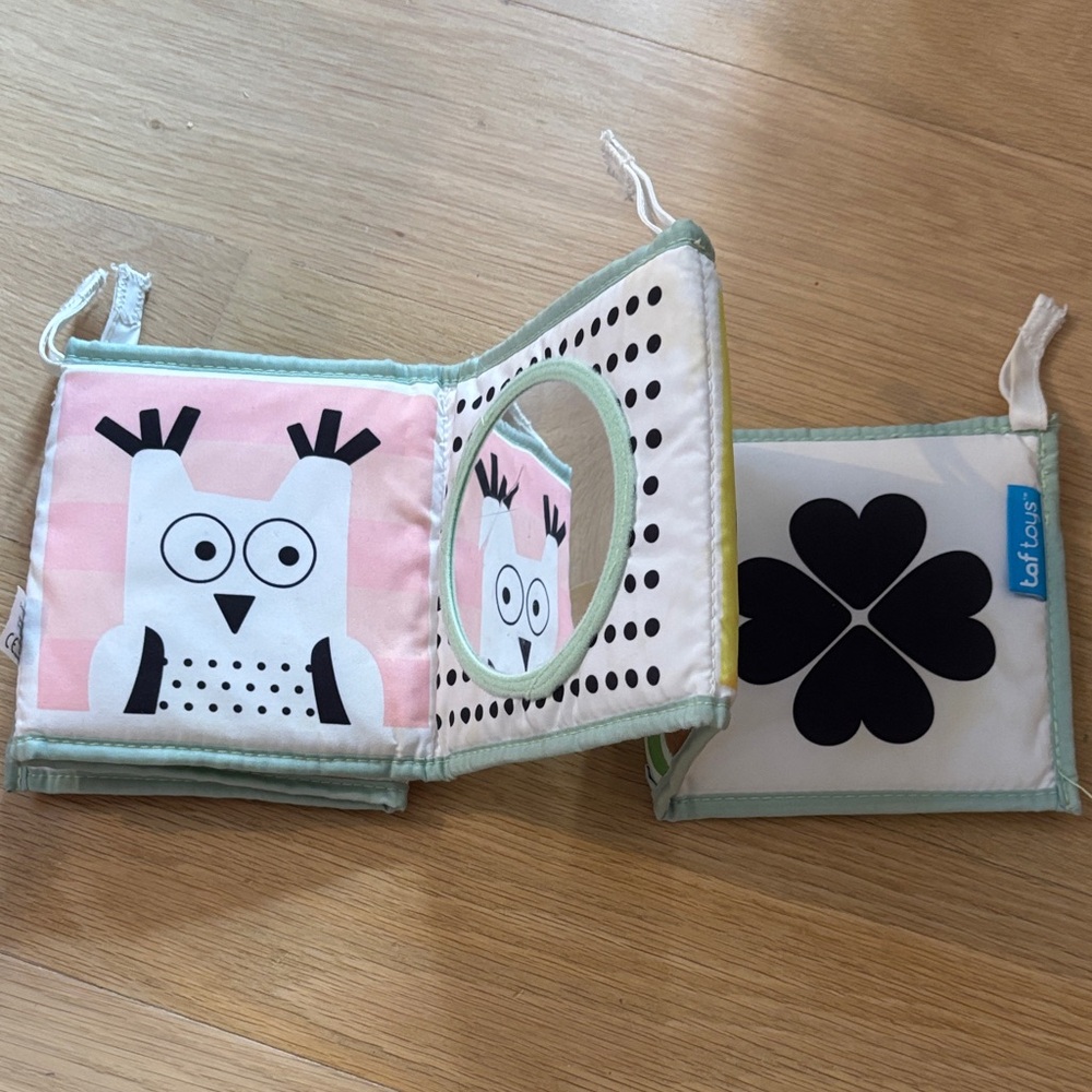 Baby Cloth Book with Owl and Mirror